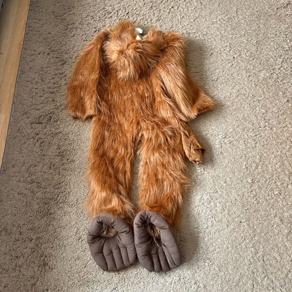 Star Wars Full Body Chewbaca Kids Furry Brown Costume Large BROKEN ZIPPER - Picture 7 of 7